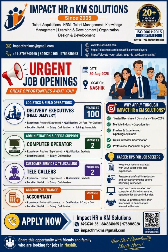 Placement Services in Nashik, Placement Consultancy in Nashik