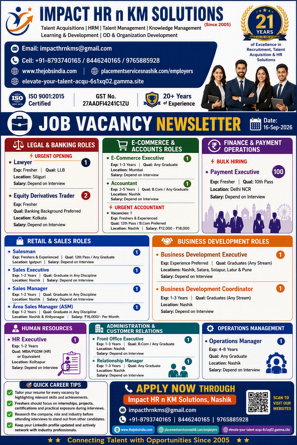 Placement Services in Nashik, Placement Consultancy in Nashik
